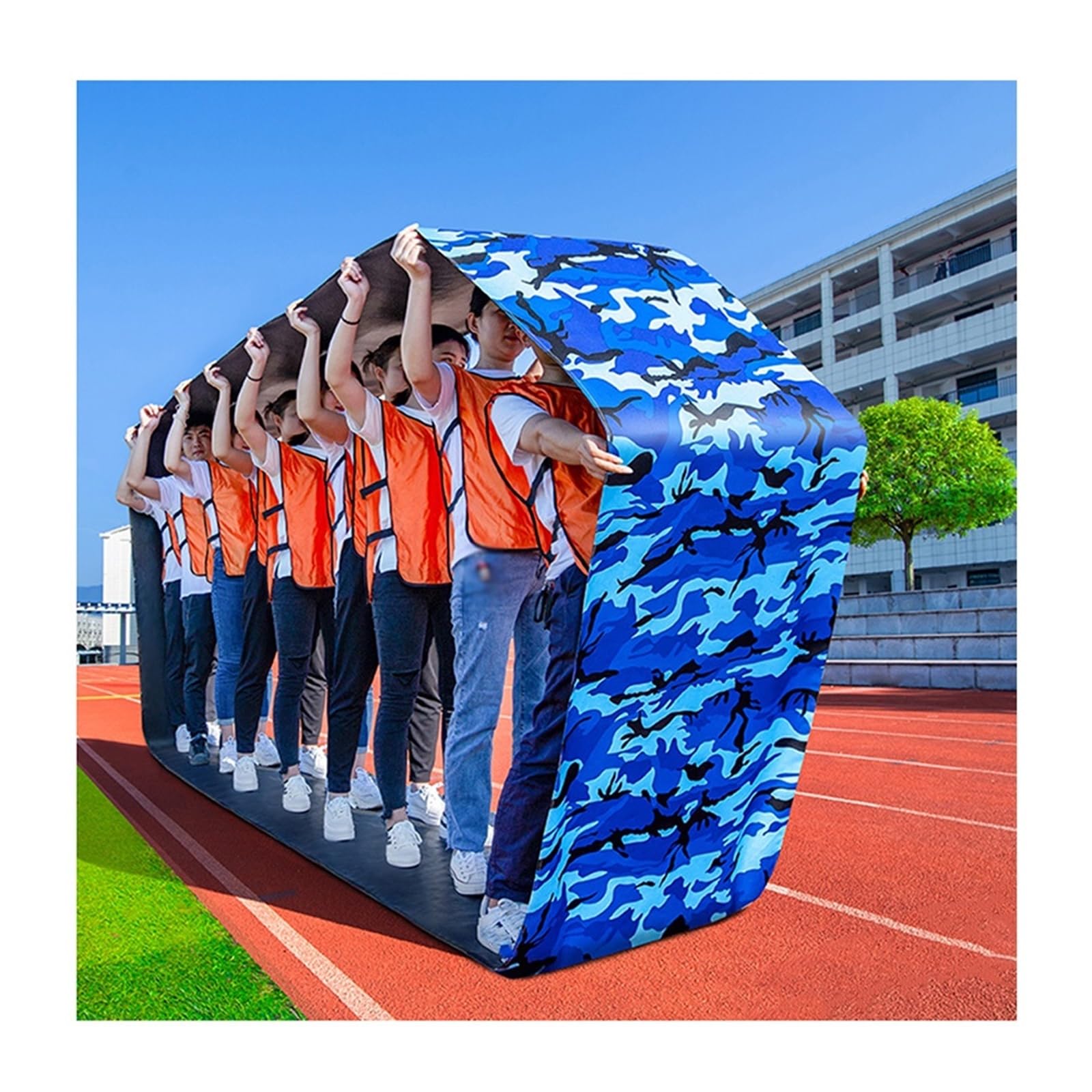 gry integracyjne, IEOWY Team Building Game Running Mat, gry zespołowe na świeżym powietrzu, konkursowe, promowanie komunikacji i współpracy(Adult 6M/20FT)