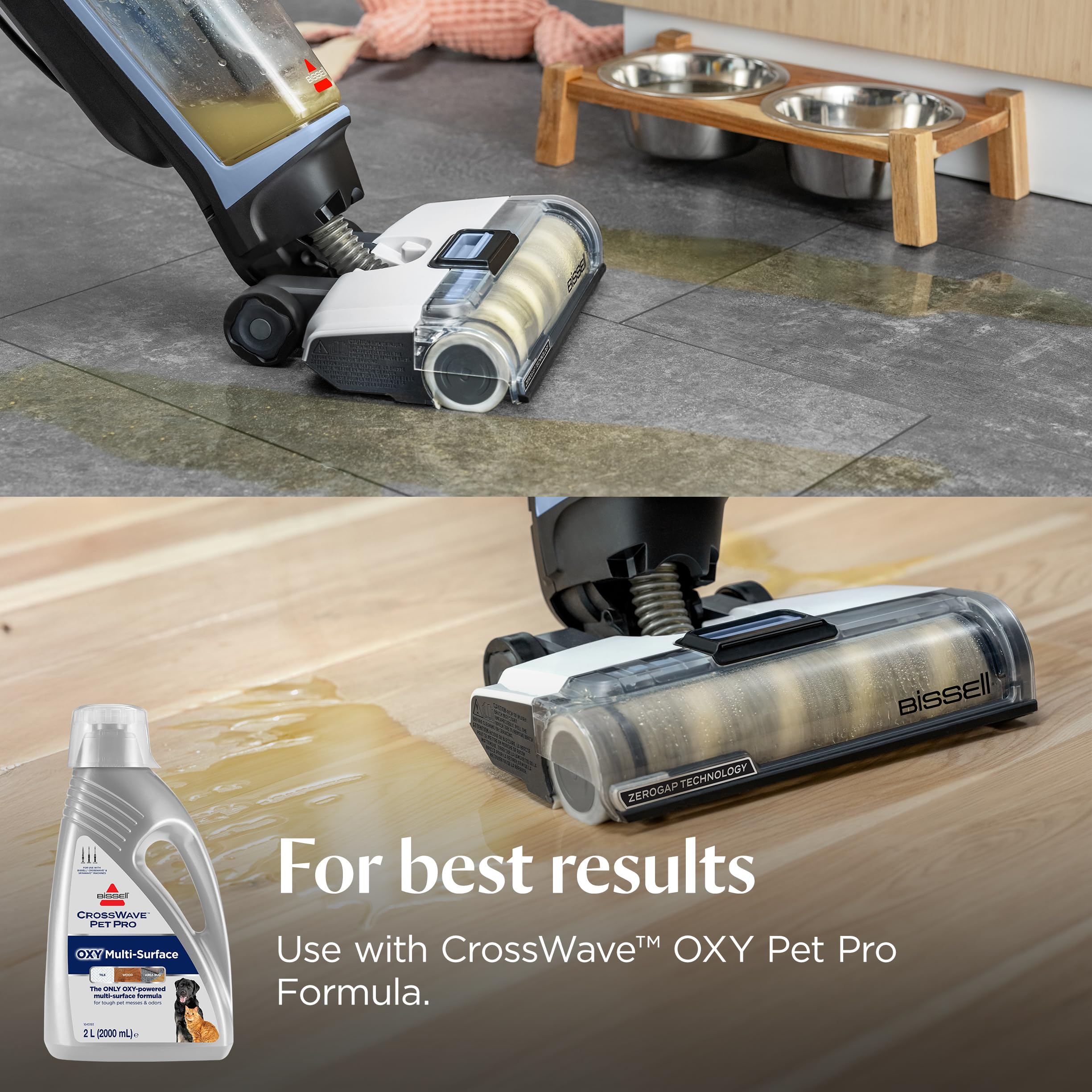 Bissell Crosswave Turbo Vacuum Mop All in One Wet and Dry Vac Combo Hard Floor & Area Rug Cleaner, 3888A: CrossWave Edge
