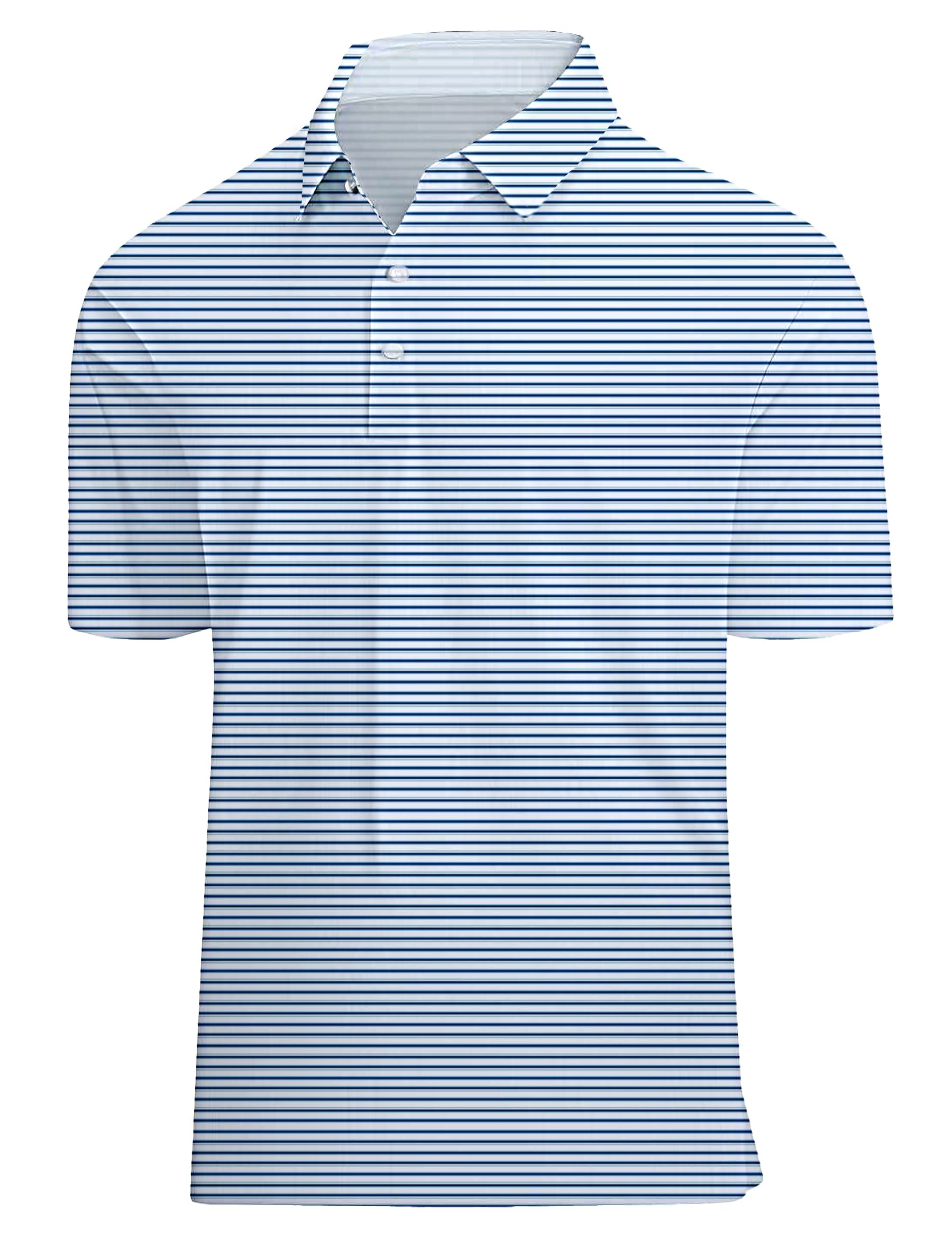 Actflare Golf Shirts for Men Printed Performance Moisture Wicking Short Sleeve Dry Fit Polo Shirts