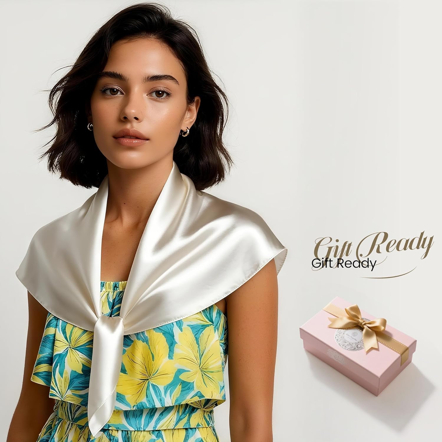 PoeticEHome Mulberry Silk Head Scarf 35"x35" - Solid Color 6A Grade Anti-Frizz Sleeping Hair Wrap, Growth Bandana, Gift Ready - Image 6