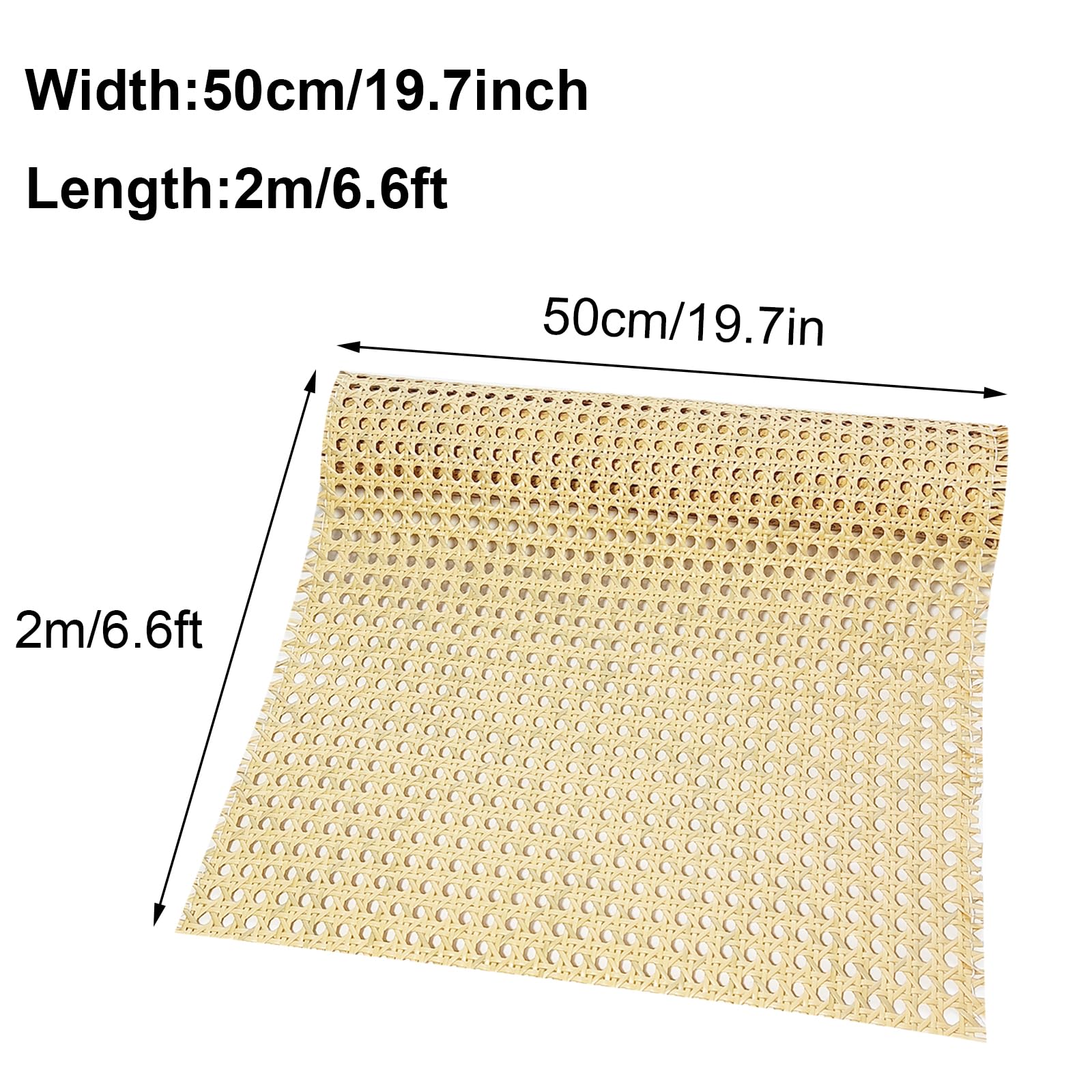1 Roll Caning Material,6.6ft x 20inch PE Rattan Cane Webbing Roll for Caning Projects Star Anise Wide Rattan Sheet for DIY Crafts,Furniture, Cabinet, Ceiling, Chair