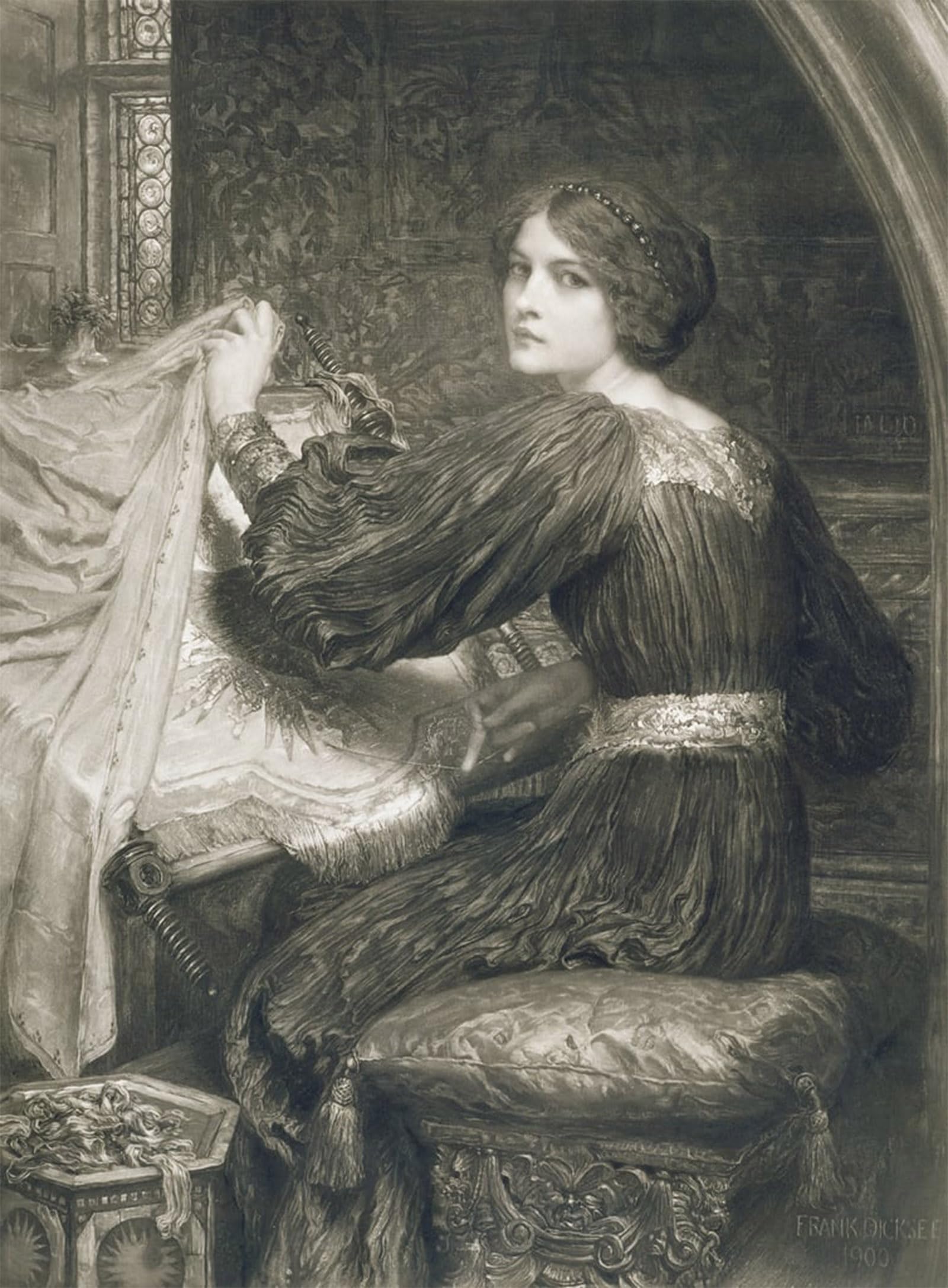 Affiches et gravures impression sur toile Pénélope Frank Dicksee