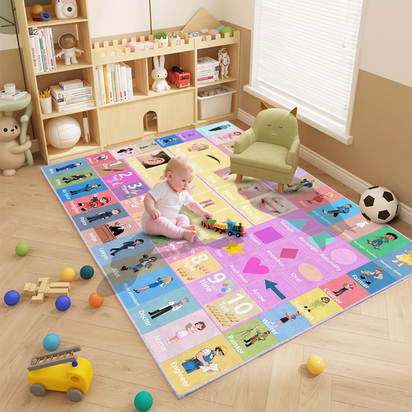 Tapis alphabet anti-glisse pour éviter les chutes en classe et garderie