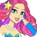 Rainbow Glitter Coloring Book Mermaids - Princess Mermaids Coloring Games for Kids