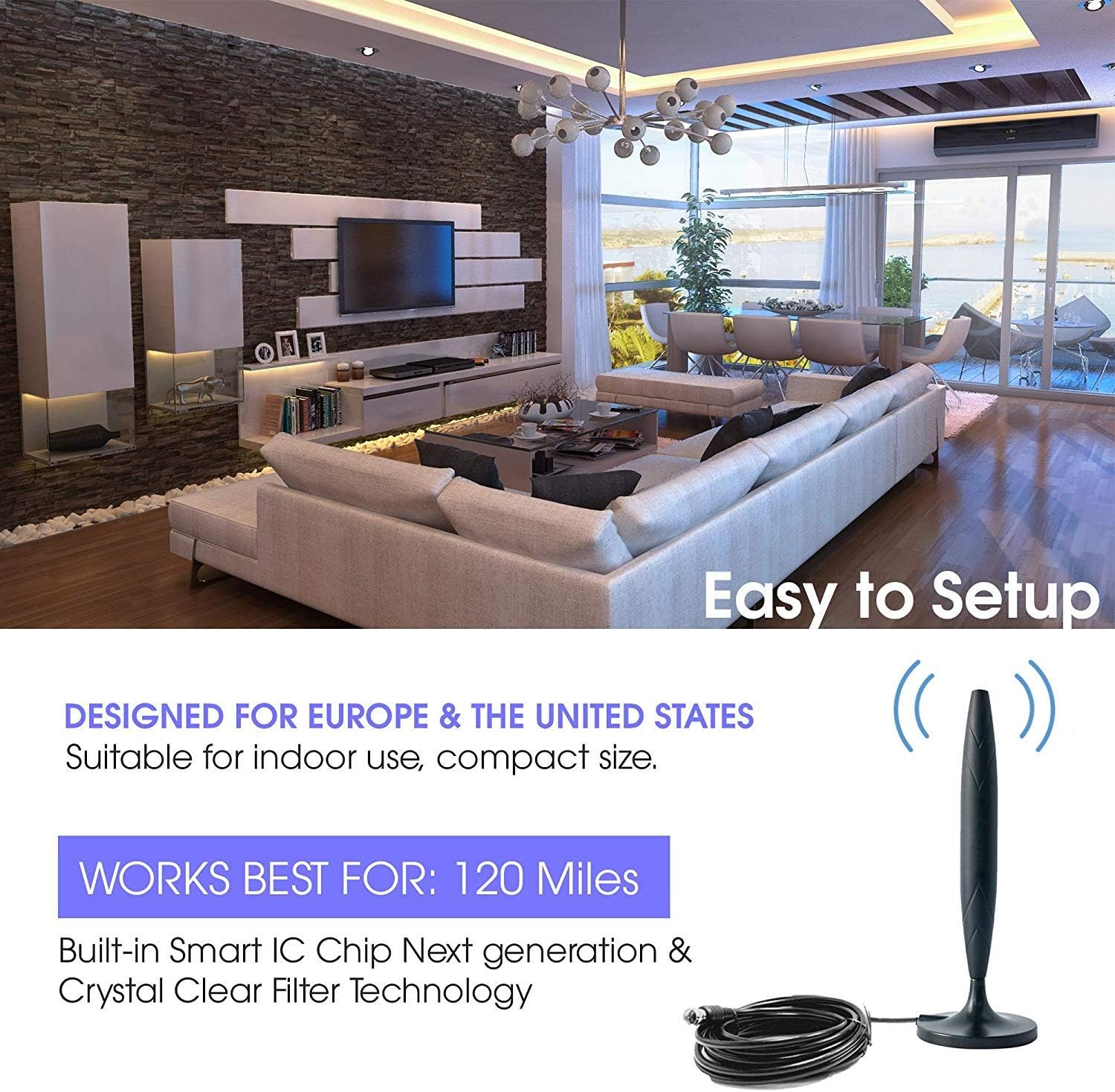 Discount 70% Digital TV Antenna for Indoor - HDTV Antenna with Amplifier Signal Booster for 4K HD Local Channels with Coaxial Cable Ultra High Definition TVs,Amplified 120 Mile Range Ultra 4K TV Antennas Discount 90% Digital TV Antenna for Indoor - HDTV Antenna with Amplifier Signal Booster for 4K HD Local Channels with Coaxial Cable Ultra High Definition TVs,Amplified 120 Mile Range Ultra 4K TV Antennas