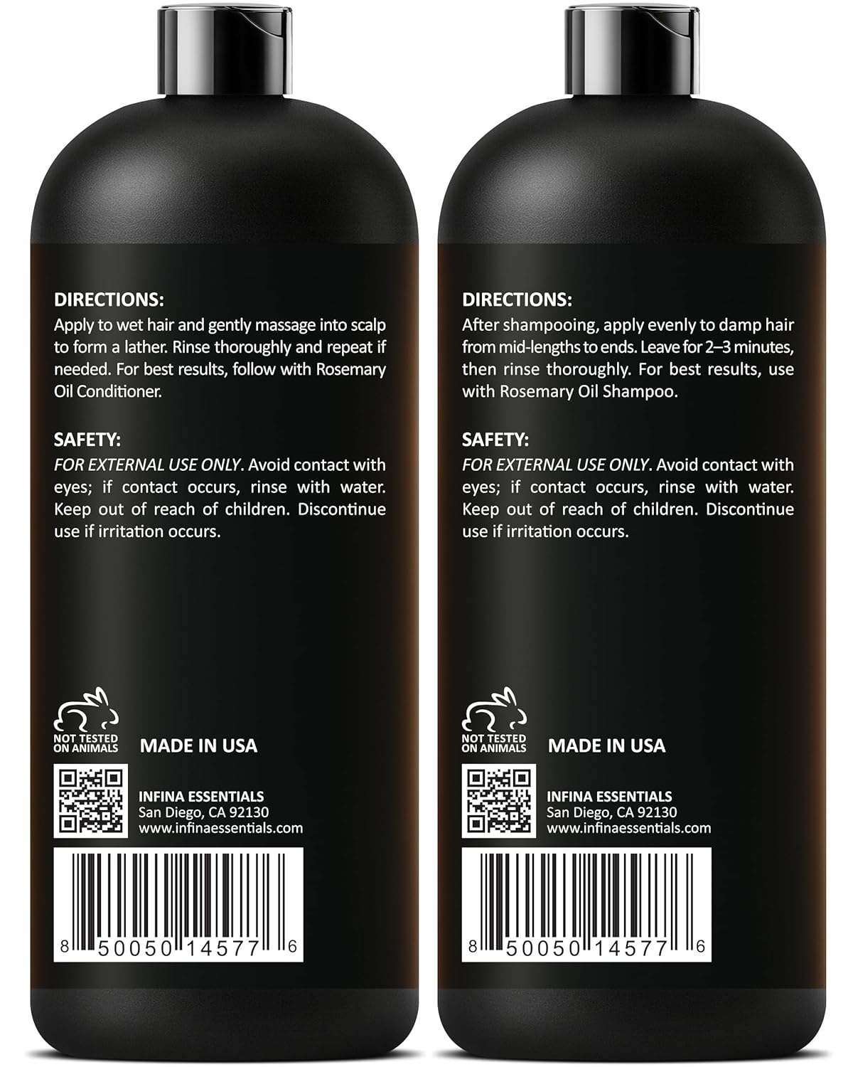 Rosemary Oil Shampoo and Conditioner Set | 16 fl oz Each | with Batana Oil | Sulfate-Free, Moisturizing & Nourishing Formula | Supports Thinning Hair for Men & Women - Image 9