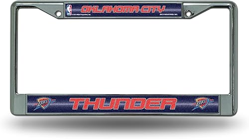 Vista 34 de NBA Bling Chrome License Plate Frame with Glitter Accent