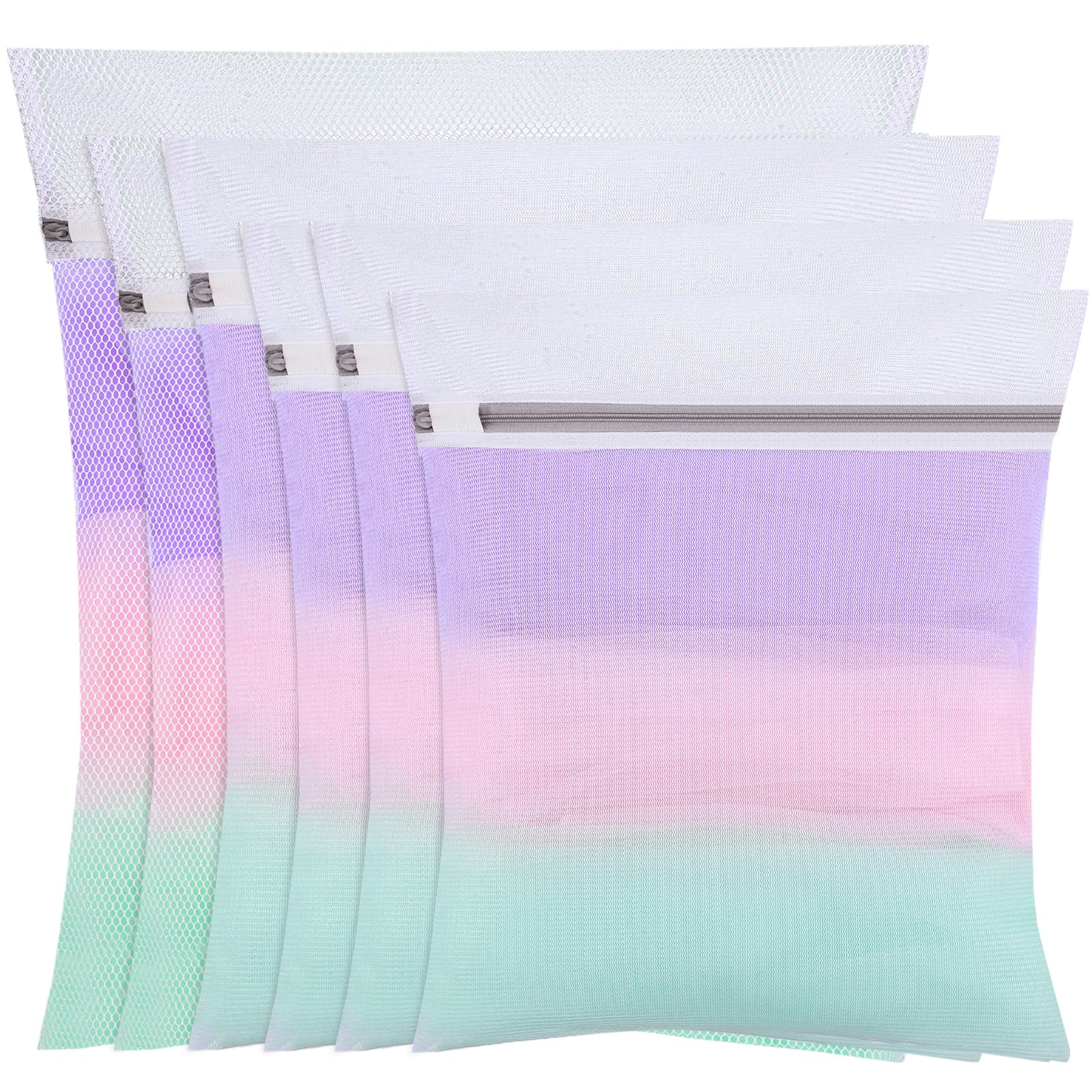 Dntorx 6 Stück Wäschenetz für Waschmaschine, Wäschesack Waschmaschine in 4 Größen Wäschebeutel Laundry Bag mit Reißverschluss für Hemden Pullover Mäntel Jeans Unterwäsche Babykleidung