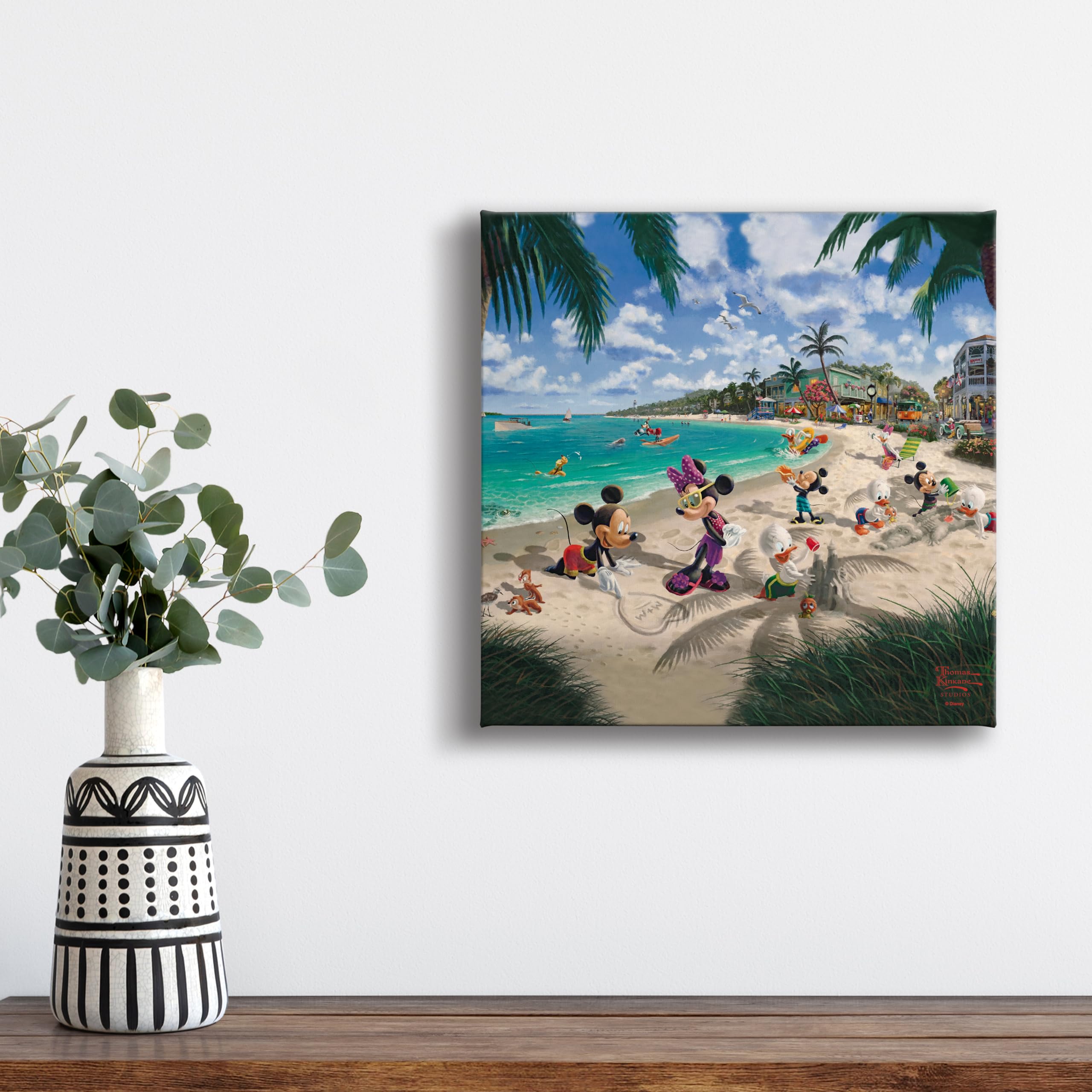 新品 サーフミッキー SURF MICKEY WALL CANVAS ART Komar Disney IADX6-007 Non-Woven Photo Wallpaper Mickey Surfing