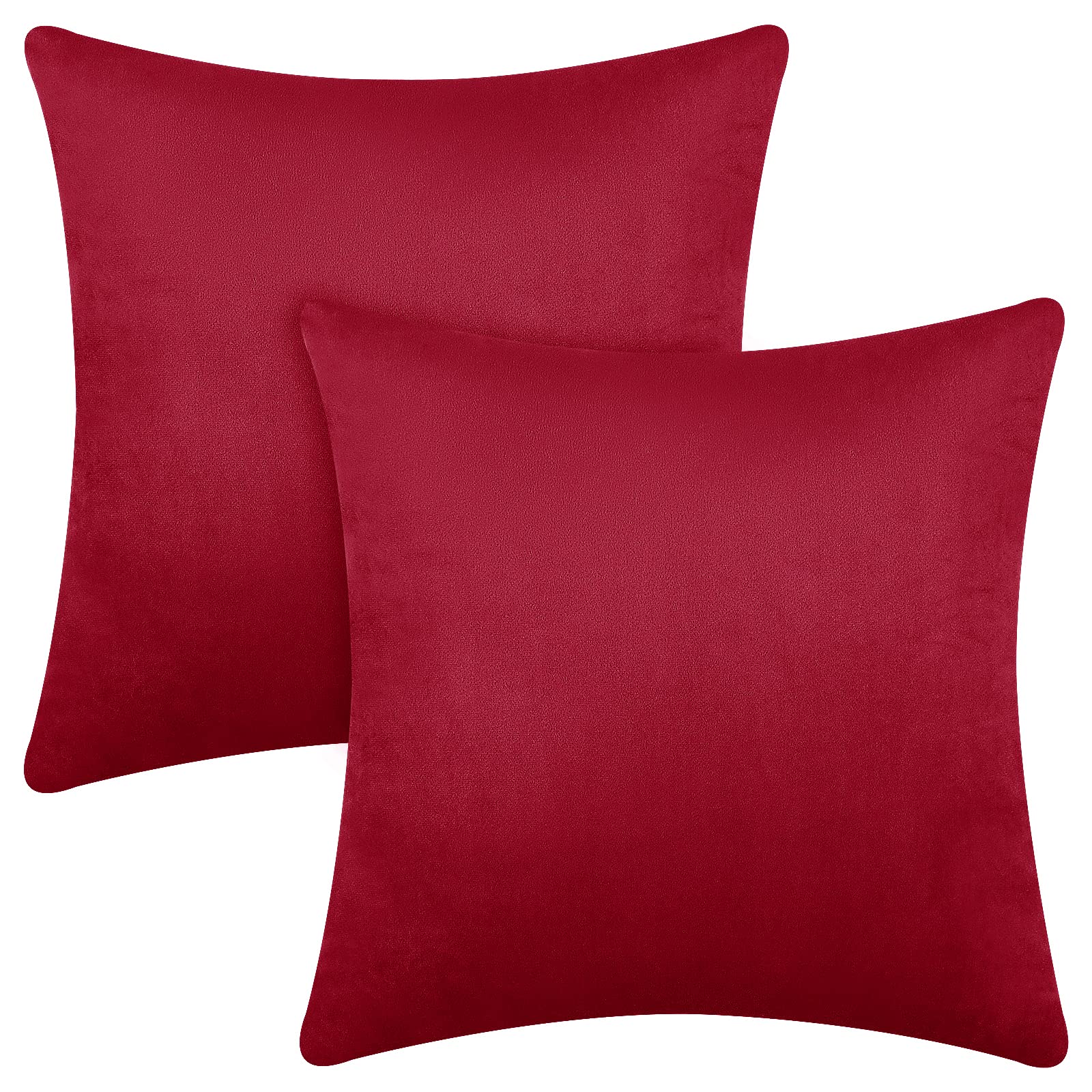 Yastouay 2 Pack Throw Pillow Covers, Red Decorative Pillow Covers