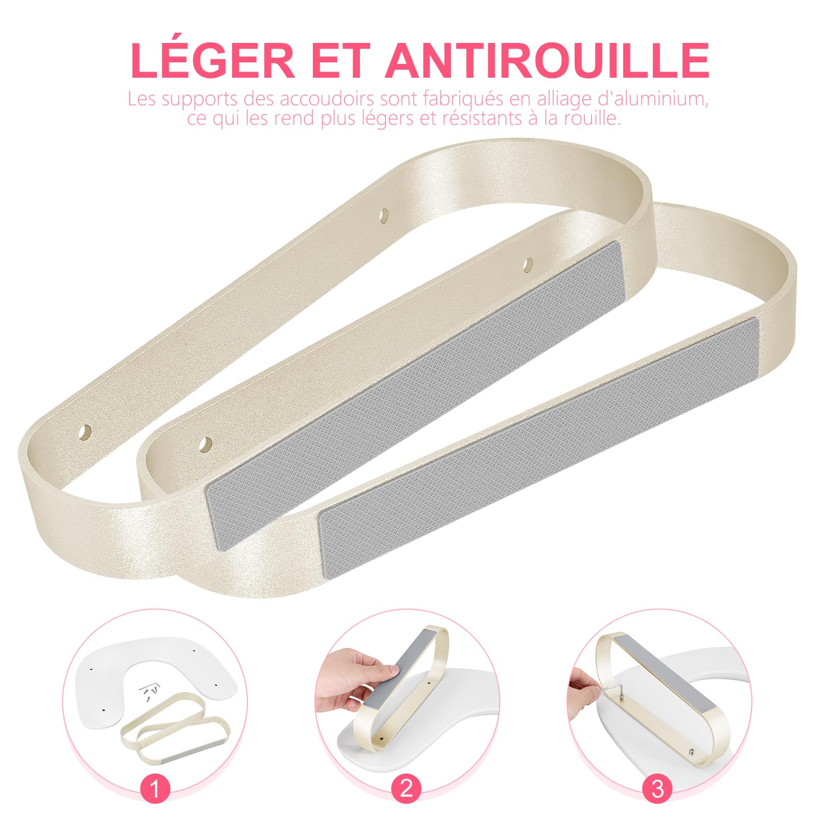 Coussin Manucure Repose Main en Cuir Nettoyable,Main pour Manucure avec Support en Alliage d'aluminium,Idéal pour les Technicien(ne) s Ongulaires Manucure(Rose)