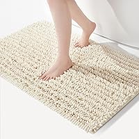 Vista 21 de FLOLEOPA Alfombras de baño de microfibra suave y esponjosa, tapetes de baño absorbentes, antideslizantes, lavables a máquina y de secado rápido