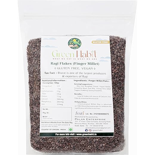 GreenHabit Ragi Flakes - Nutritious 2kg