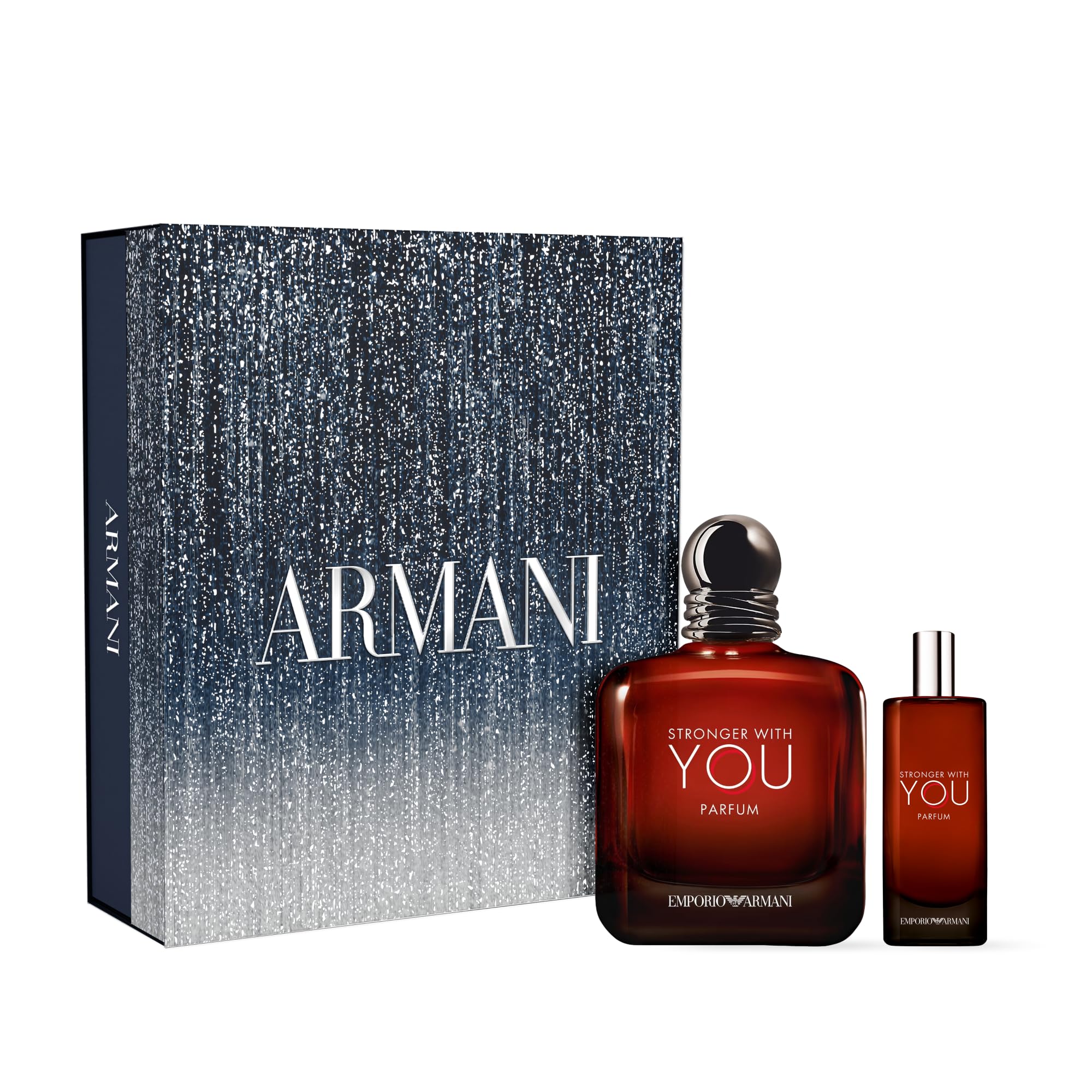 Armani Beauty - Stronger With You Parfum - Mens Cologne 2-Piece Set - Woody Ambery Fragrance - Rum
