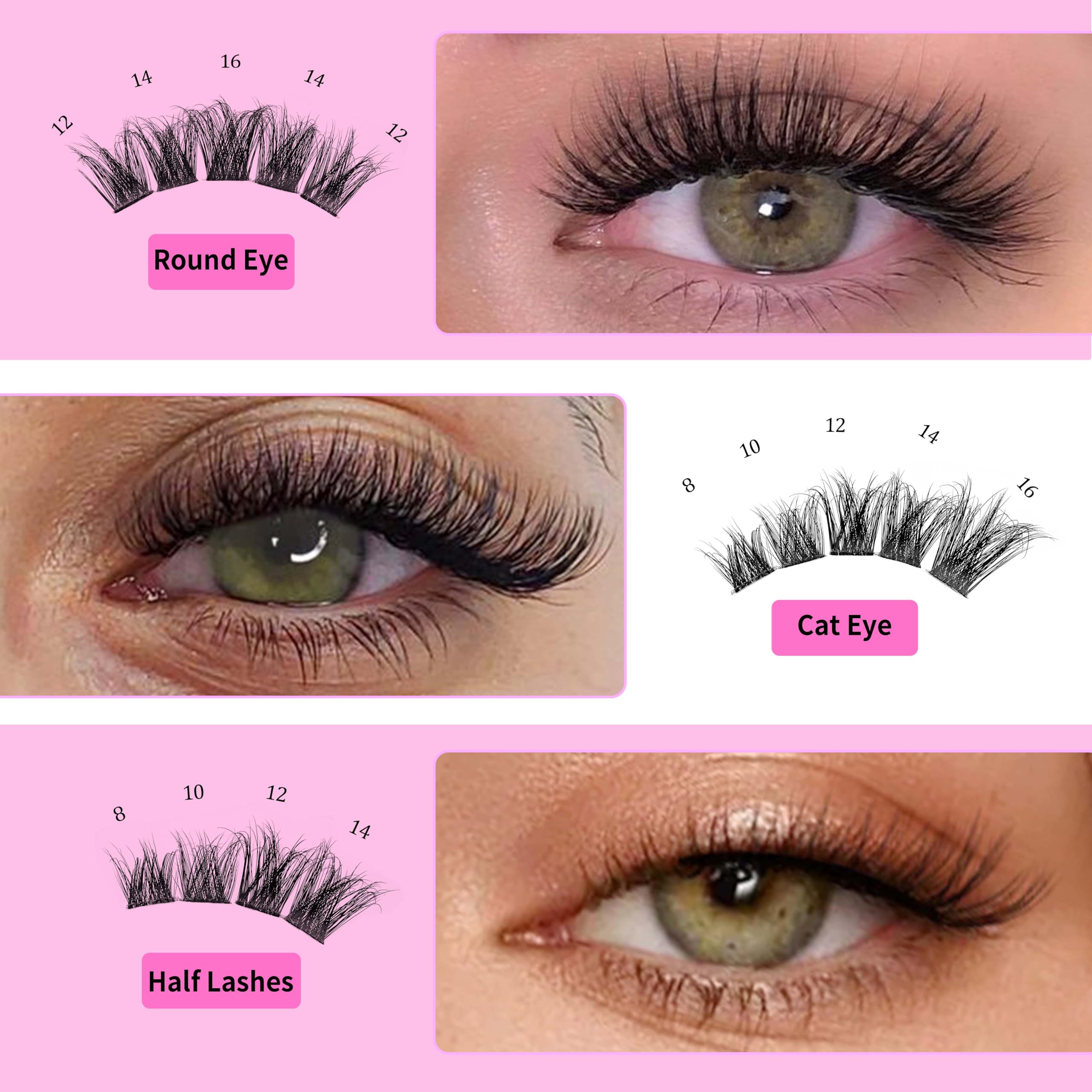 Amazon.com: VEYESBEAUTY Lash Clusters Fluffy Individual Lash