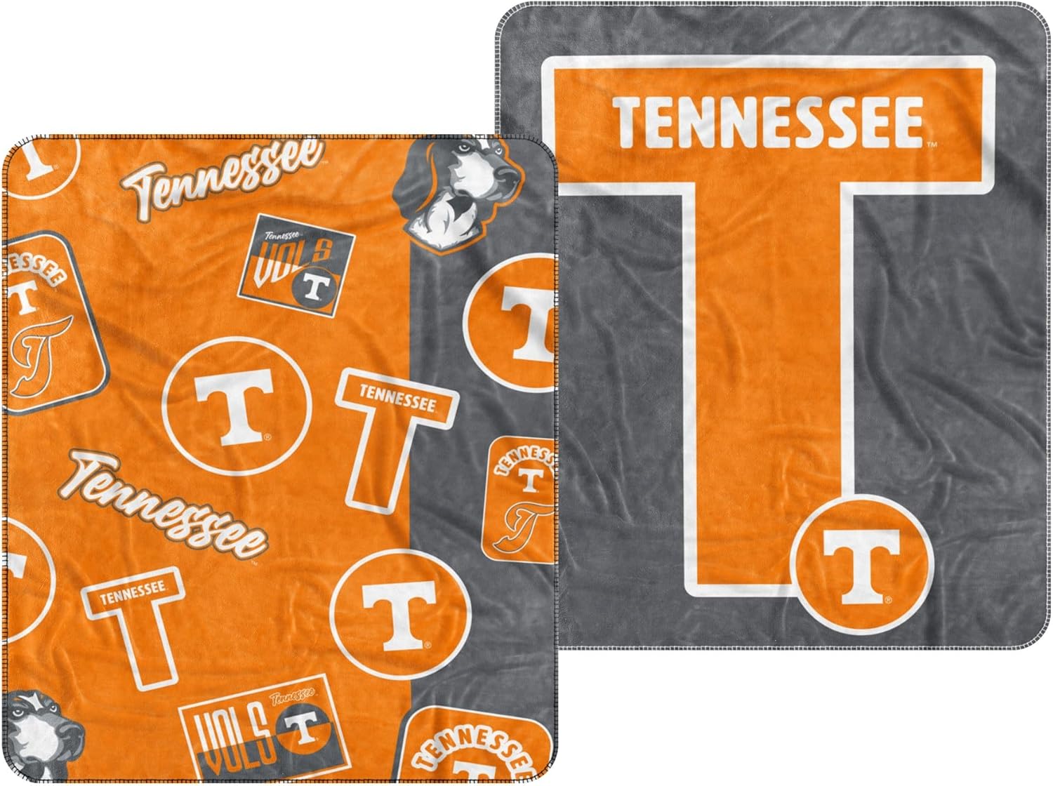 Logo Brands NCAA Dream Weave Heavyweight Microfiber Double-Sided Throw Blanket, 50" x 60" (Tennessee Volunteers)