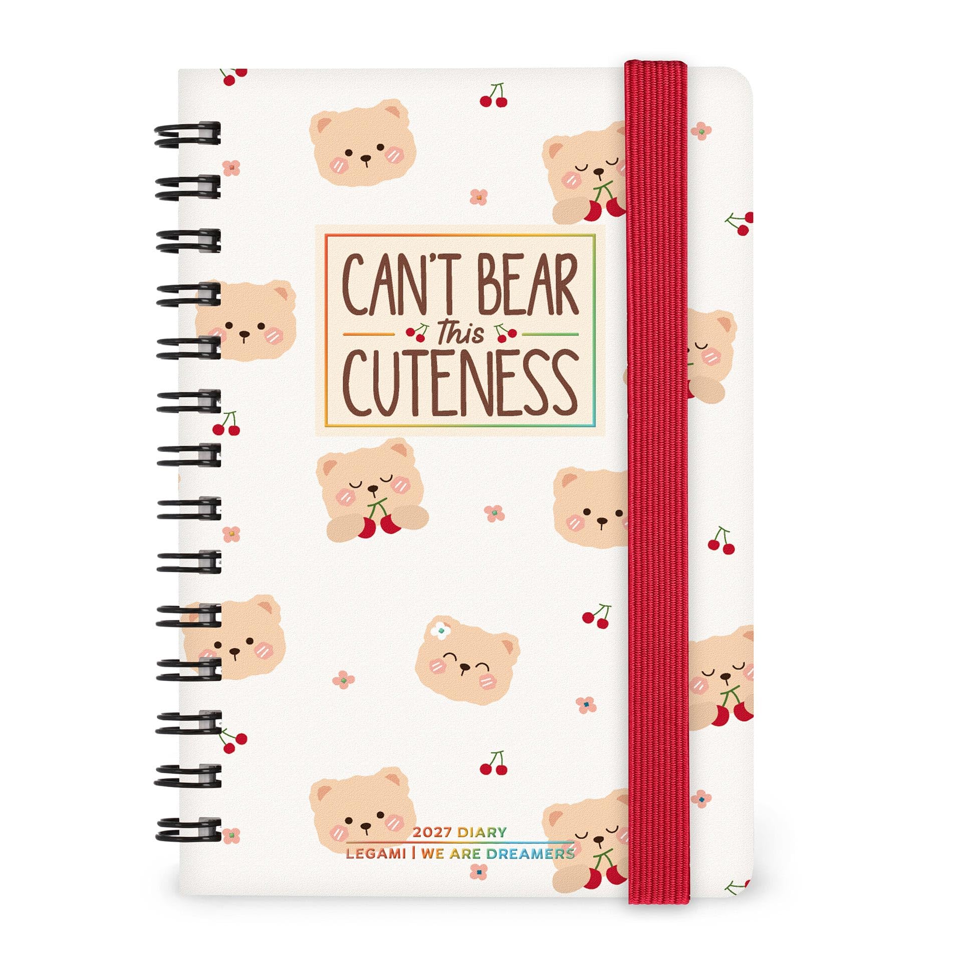 Agenda 12mesi Settimanale Spiralata Small Bo 2027 Teddy Bear White — image 1
