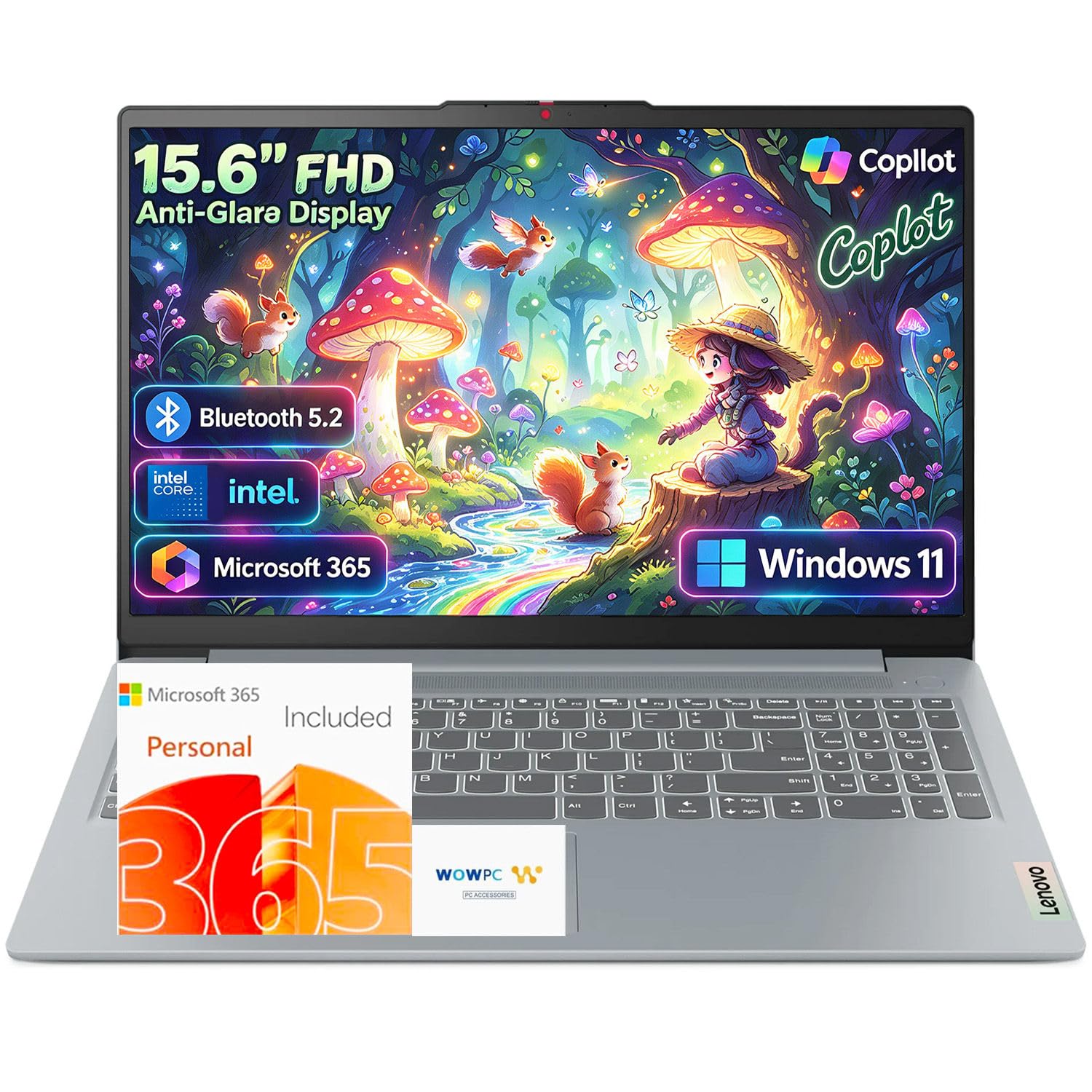Lenovo IdeaPad Slim 3 • 15.6" FHD Business Laptop • AMD Ryzen 5 • 8GB RAM DDR5 • 128GB SSD • 2026 Edition • Copilot AI • Windows 11