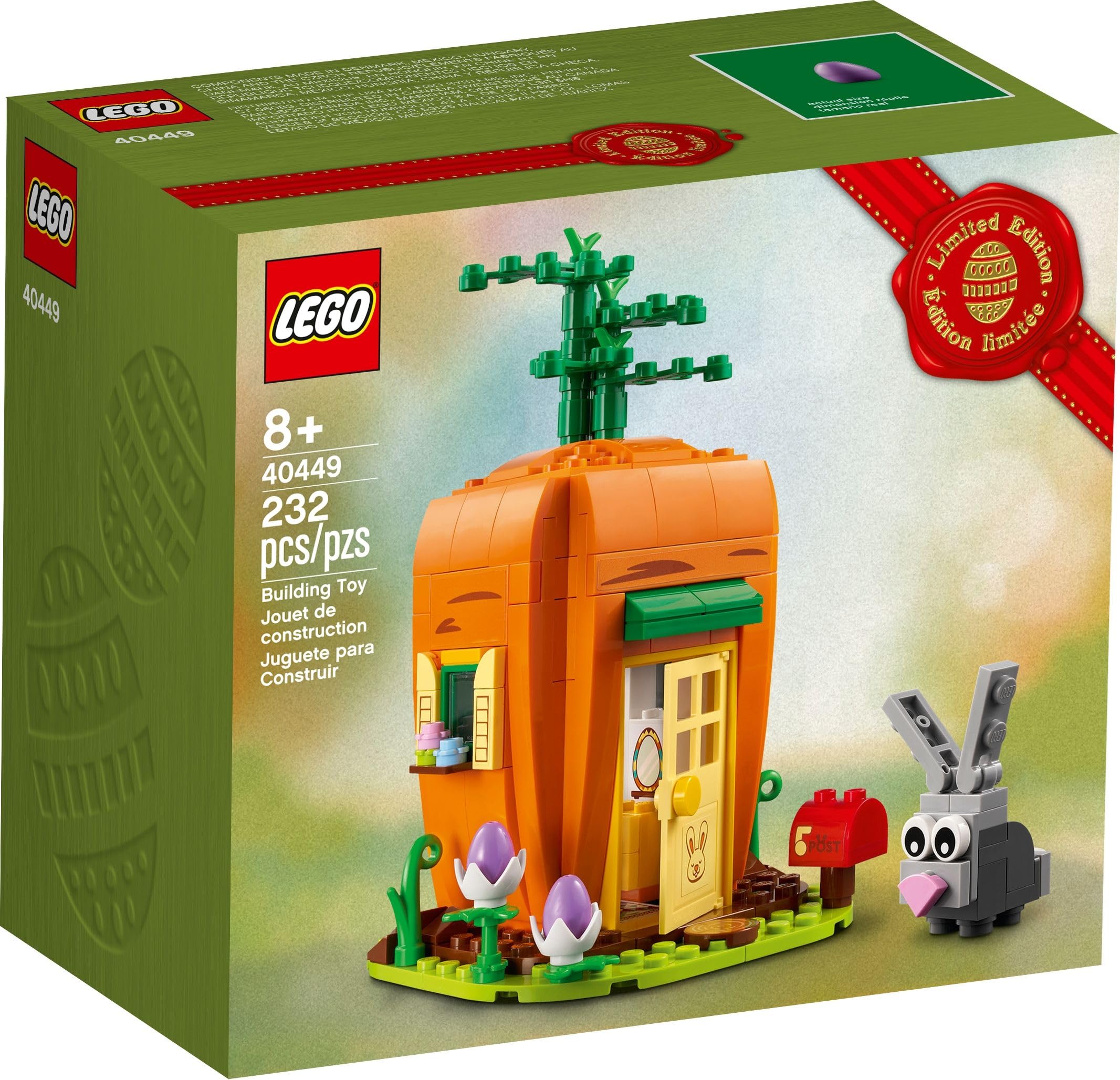 40449 Creator Easter Bunny's Carrot House 232pcs - WeeDoo Toys Limited Easter Edition