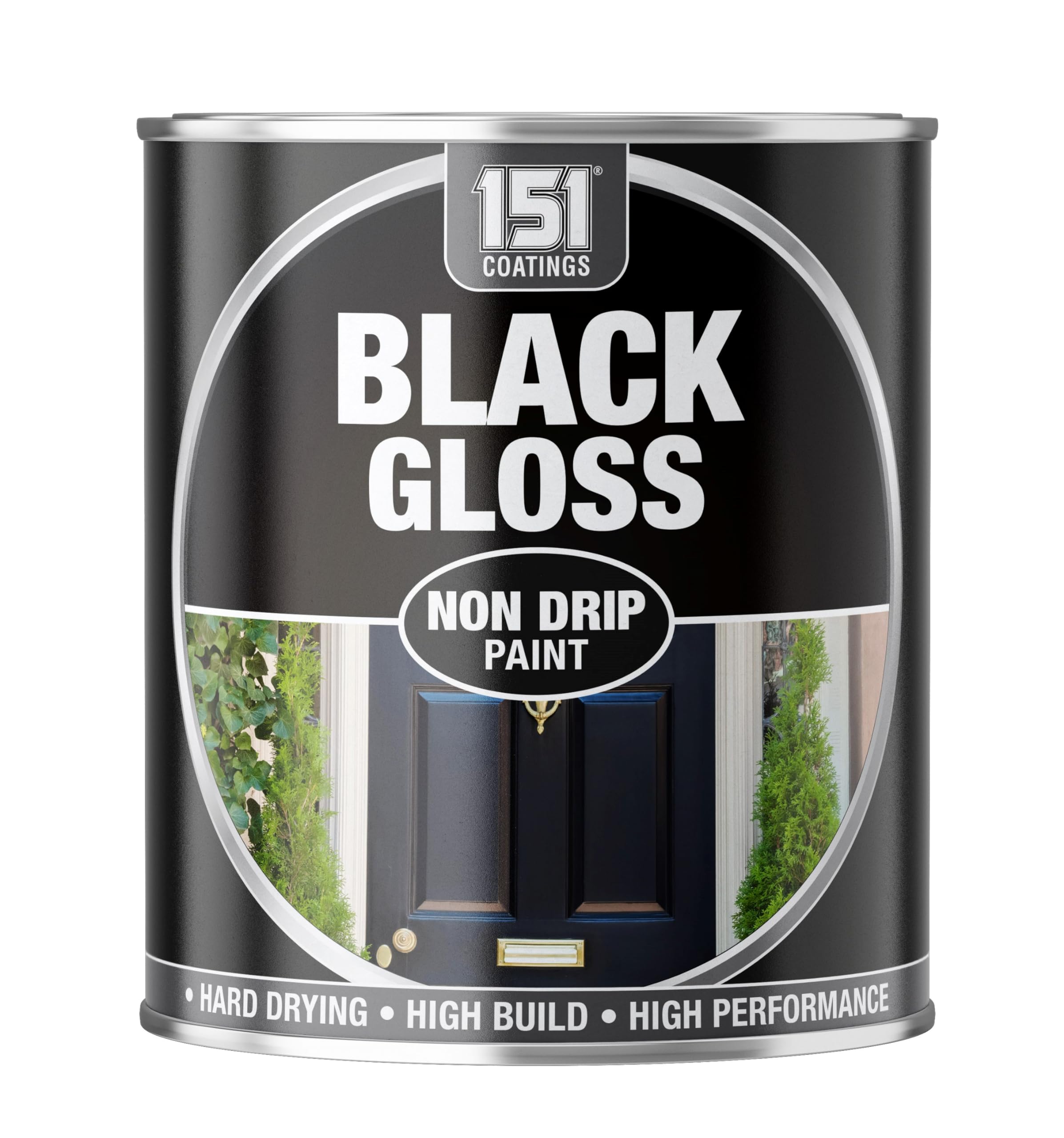 151 Wood Metal Brick Plastic Interior Exterior Non-Drip Gloss Paint 300ml BLACK