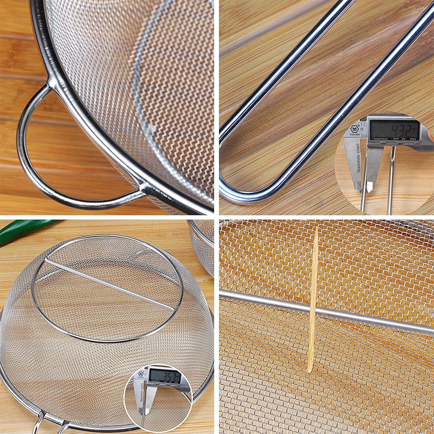 Fryer Basket, Fryer Basket/Skimmer Spoon Solid Steel Spider Strainer Skimmer Ladle Cooking and Frying Kitchen Line Strainer Pasta Strainer Spoon Strainer Basket(Small)