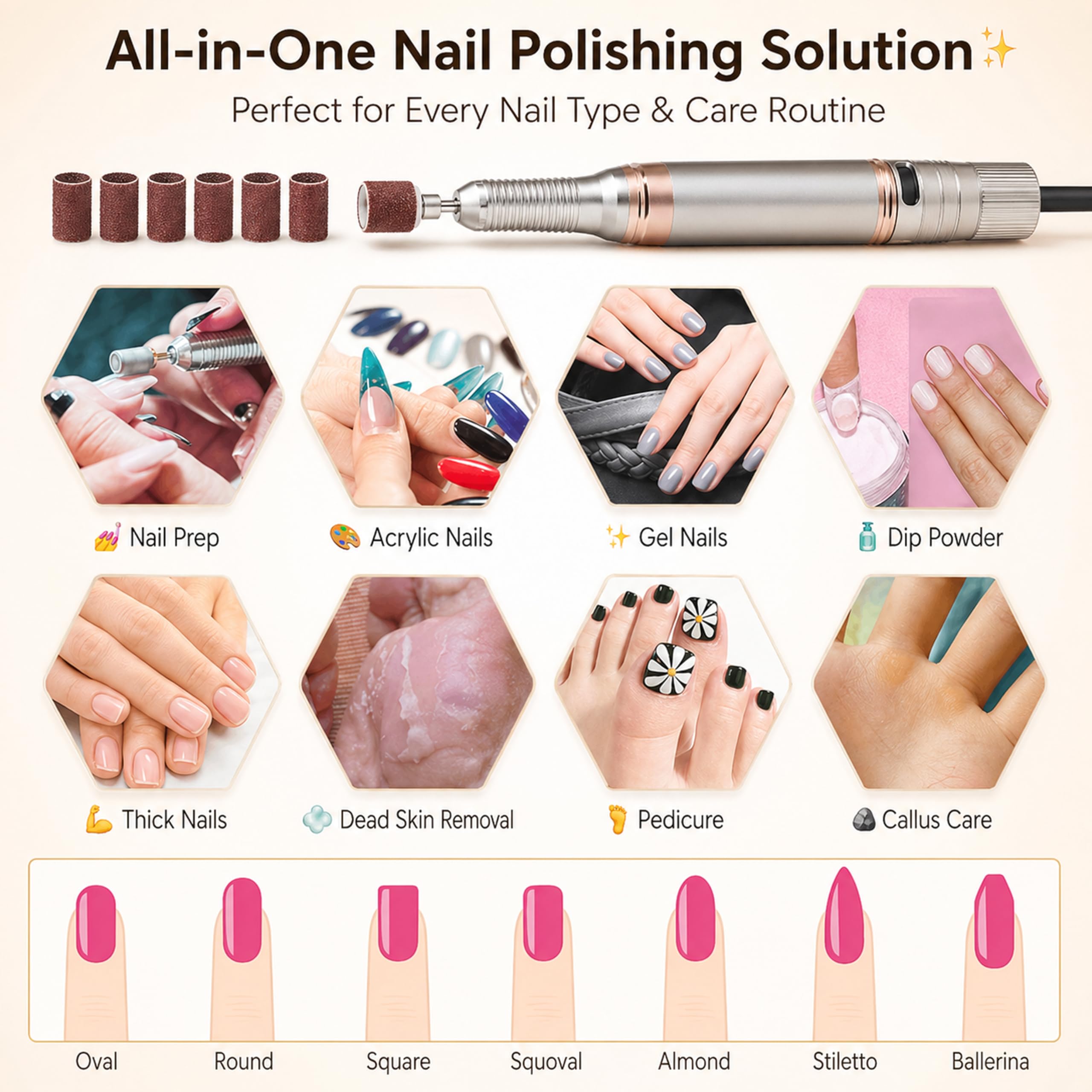 BOLT BEE 100pcs Multicolour Aluminum Oxide Fine 180 Grit Sanding Bands for Nail Art, Metal, Wood, Jade Polishing, Grinding, DIY Crafting 4