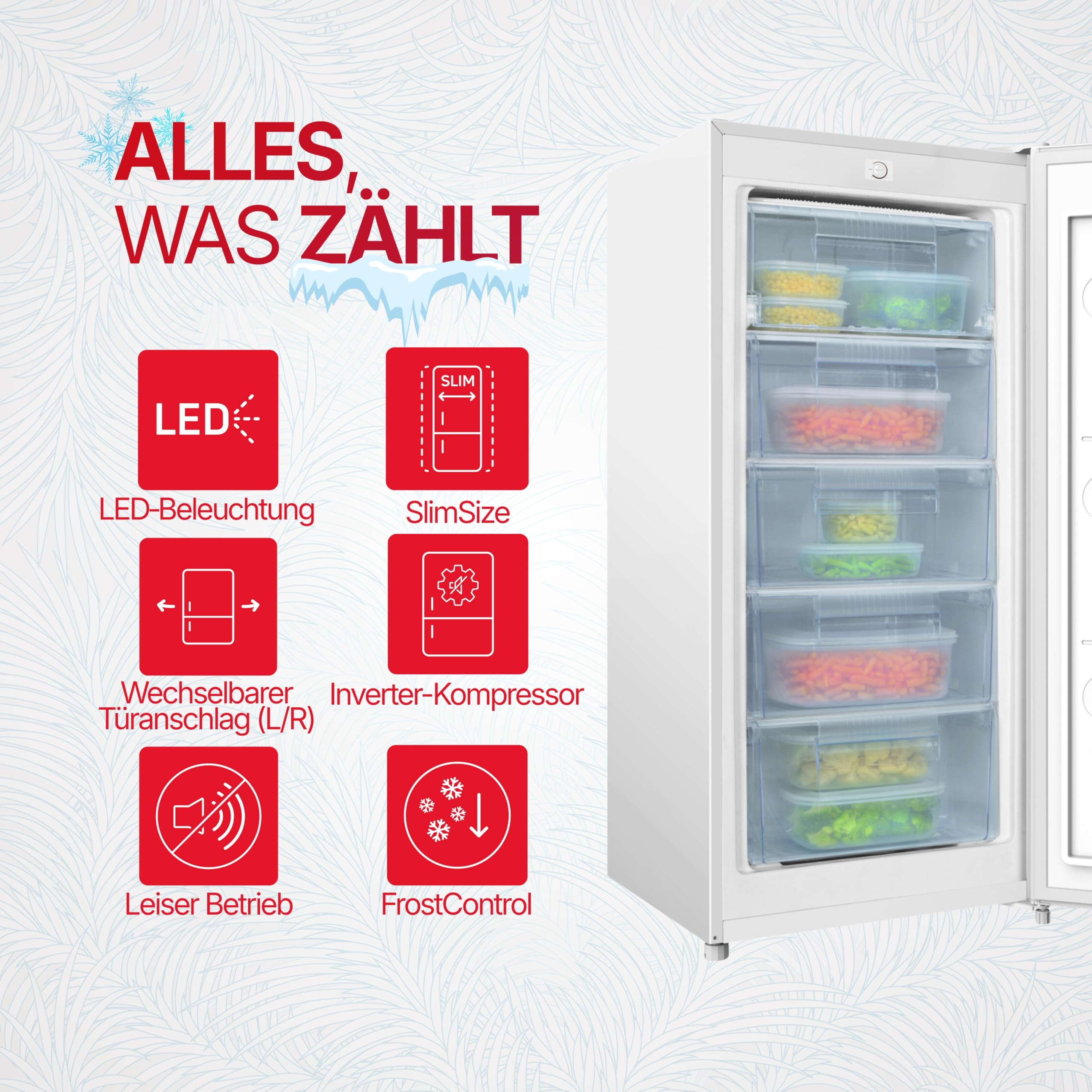 Amica Gefrierschrank GS 321 110 W / 145 l/EEK E/FrostControl
