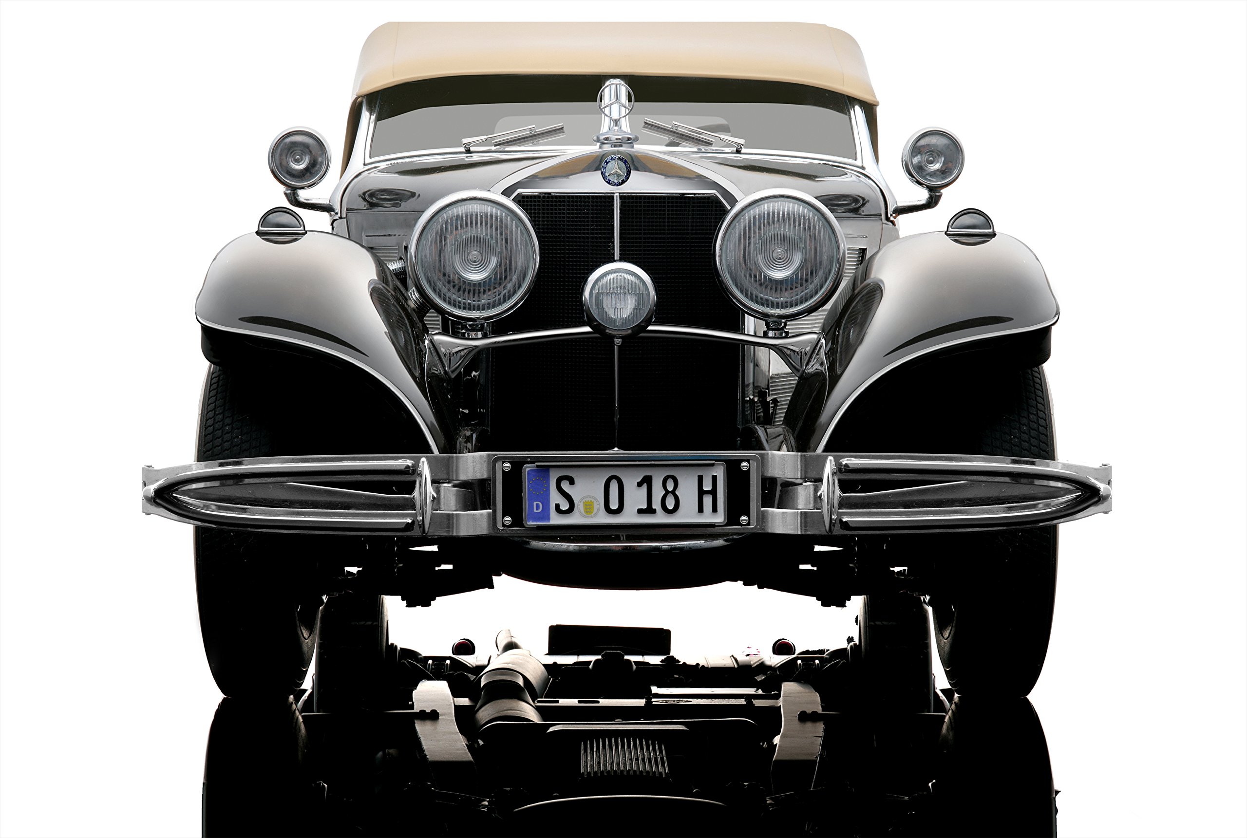 Bauer Exclusive Mercedes-Benz 500 K Spezial Roadster 1934: Originalgetreues, limitiertes Modellauto 1:12, Türen und Motorhaube beweglich, dunkelbraun (S018H)