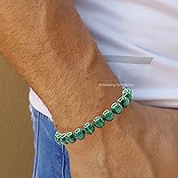 Vista 619 de Amazing Gemstone Crystal Bracelet for Women Men's Gifts - Protection Healing Crystal Bracelet - 8mm Gemstone Beaded Adjustable Bracelet Pulseras