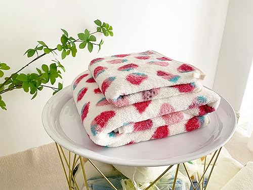 Miniatura 9 de Ailansnug Juego de toallas de baño con estampado de oso (1 toalla de baño, 1 toallita), suave y absorbente, toalla de baño de forro polar coral para