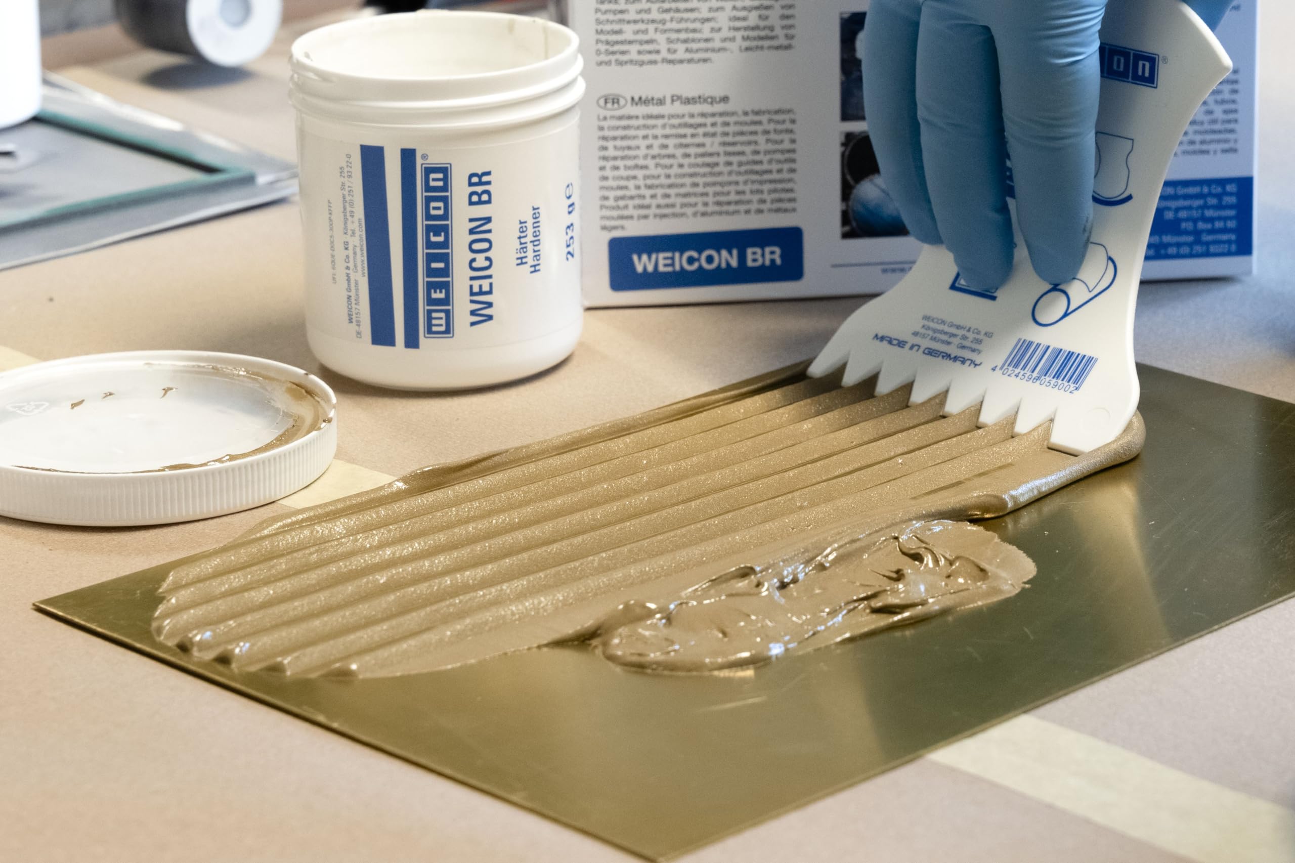 Weicon 10420005 BR żywica epoksydowa plastikowa stal 500 g naprawa części brązu, 500 g