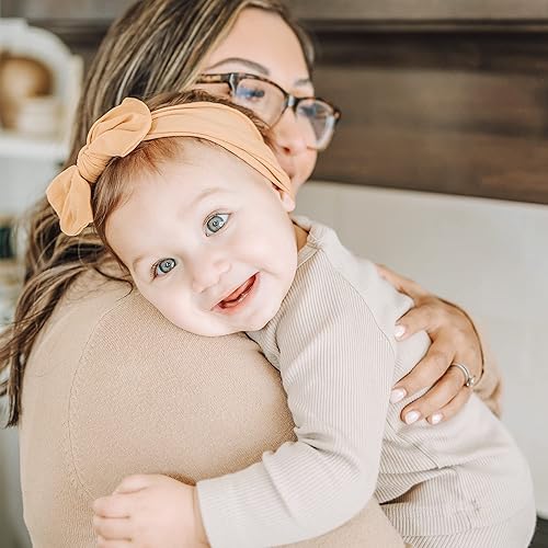 Miniatura 3 de Prohouse 20PCS Baby Nylon Headbands Hairbands Hair Bow Elastics for Baby Girls Newborn Infant Toddlers Kids Brown
