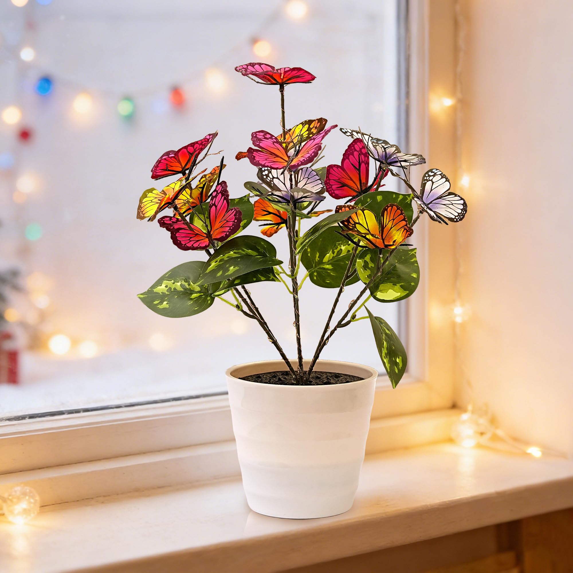 Lampada a LED a forma di farfalla, decorazione floreale illuminata per mamma, nipote, fidanzata, amica, moglie, matrimonio, Natale, compleanno, decorazione per la casa, camera da letto, bar