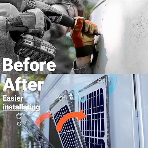 Miniatura 5 de POWOXI Cargador de Mantenimiento Solar Magnético de 10W 12V para Batería por Goteo, Controlador de Carga Inteligente MPPT Integrado, Cargador Solar