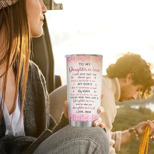 Miniatura 3 de ZANIION Vaso de regalo para nuera regalos para nuera ideas de regalo para nuera regalo de cumpleaños para nuera regalo de cumpleaños para nuera