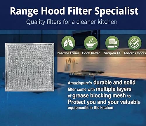 Miniatura 5 de 2 filtros de repuesto para campana extractora de alta calidad de 8 x 8 pulgadas, ultra flujo, compatible con Ventline BCC024600 para ventilador