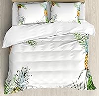 Vista 271 de Ambesonne Juego de funda de edredón de baloncesto, silueta de jugador de baloncesto, promoción de campeonato de competencia de atleta, juego de ropa