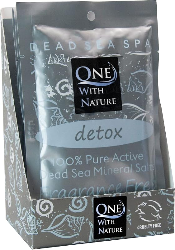 One With Nature Sal do Mar Morto sem fragrância, 6 pacotes com 71 g