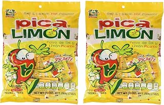 ANAHUAC Pica Limon Polvo de Sal y Limon Picante 2 PACK 100 Piezas 200 gr. c/u | Salt and Lemon Hot Powder 2 PACK 100 Pieces 7 oz. each.