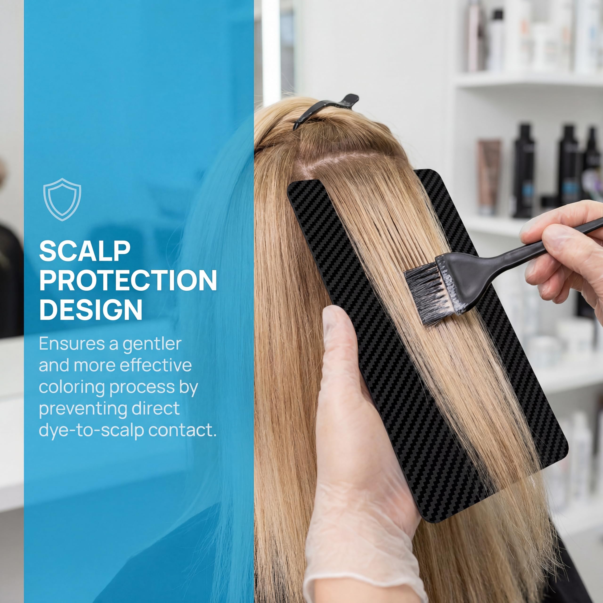Milageto 3 tablas para teñir el cabello, suministros de peluquería, tablas de balayage, herramientas de teñido para peluquería, Negro
