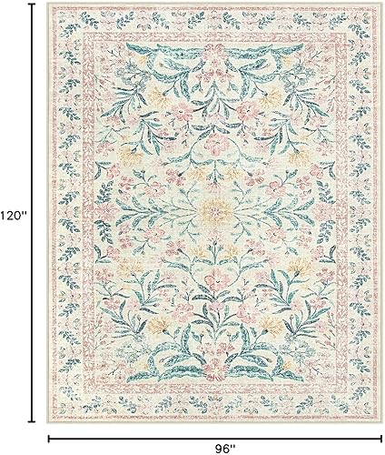 Miniatura 2 de Lahome - Alfombras grandes para sala de estar, bohemias, lavables a máquina, de 8 x 10 pies, decoración de dormitorio de niñas, ultrafinas, suaves,