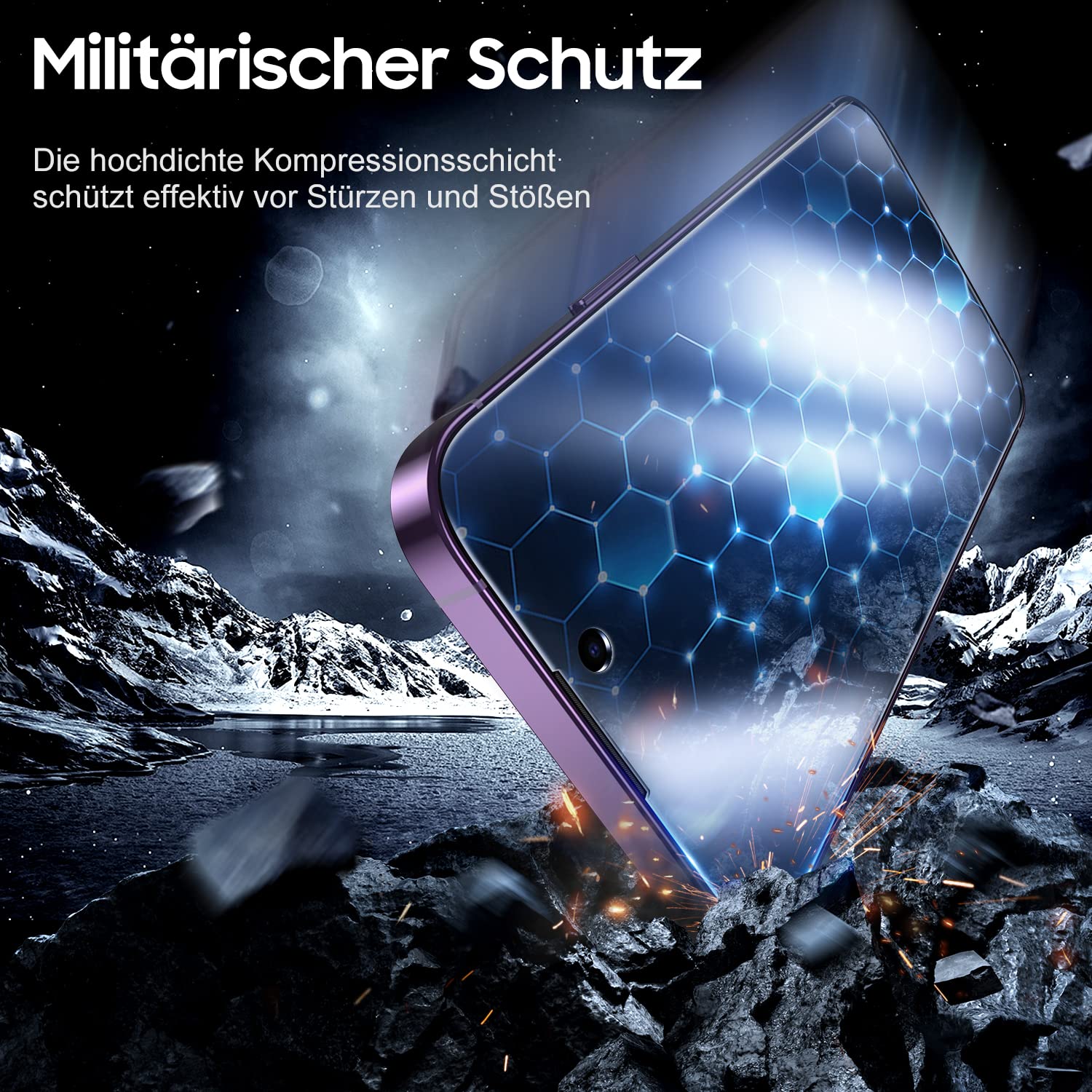 UniqueMe für iPhone 14 Pro Sichtschutz, 2 Stück Sichtschutzfolie und 2 Stück Kameraschutz,Anti-Spy folie Privacy Schutzglas Schutzfolie, 9H Härte, Kratzfest