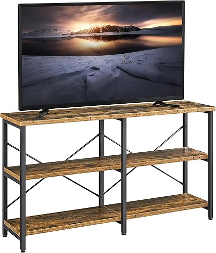 Yaheetech Soporte de TV para TV de hasta 65 pulgadas, mesa de consola de TV con almacenamiento para sala de estar, centro de entretenimiento, mesa