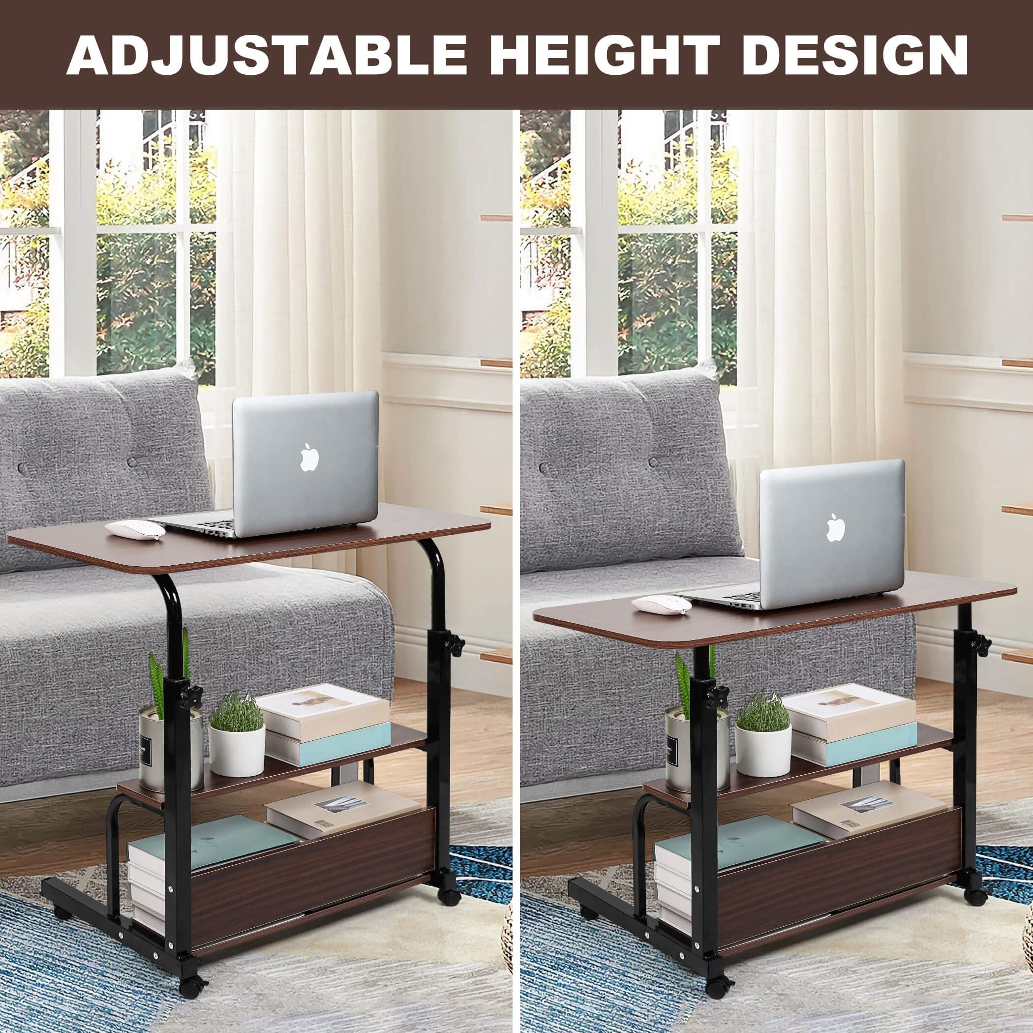 Laptop Table for Work from Home Adjustable Height Student Writing Desk ...
