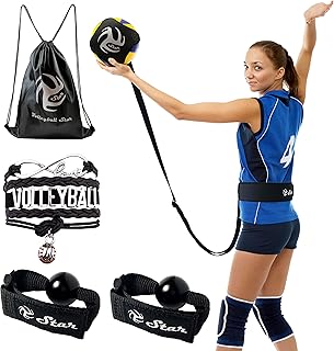 Best Volleyball Training Equipment Aid - Practice Your Serving, Setting & Spiking with Ease, Great Solo Serve & Spike Trainer for Beginners & Pro, Perfect Volleyball Gift, Choose The Right Bundle for You Review 