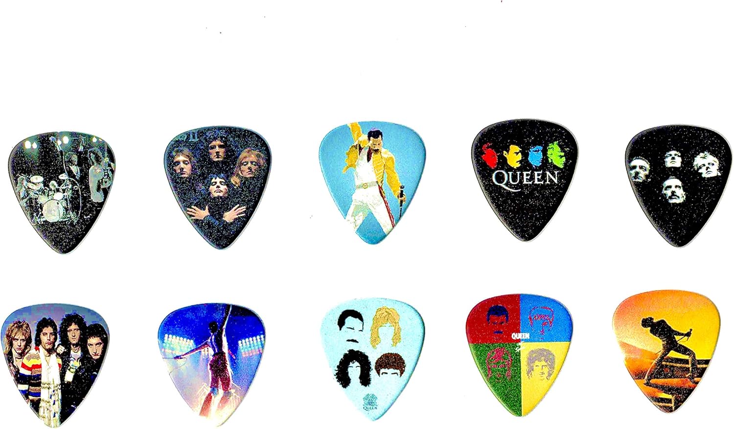 Queen Guitar Picks (10 Picks in a pack)(Medium Thickness 0.71mm) Sherpa