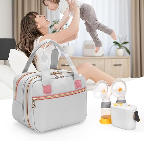 Miniatura 7 de Damero Bolsa de extractor de leche compatible con extractor eléctrico Medela, bolsa de transporte para bomba con estilo Max Flow, Freestyle Flex,