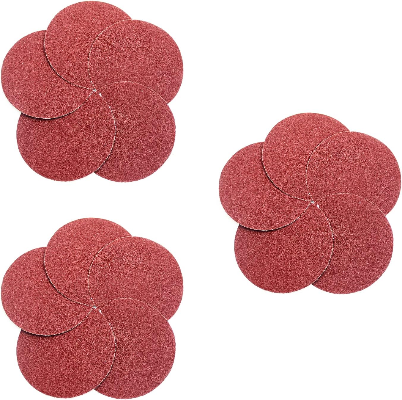 Utoolmart PSA Sanding Discs, 5-inch Self Stick Adhesive Back Sandpaper, 40 Grits No-Hole Aluminum Oxide Sanding Paper, for Random Orbital Sander, Wood, Metal Polishing, 15 Pcs