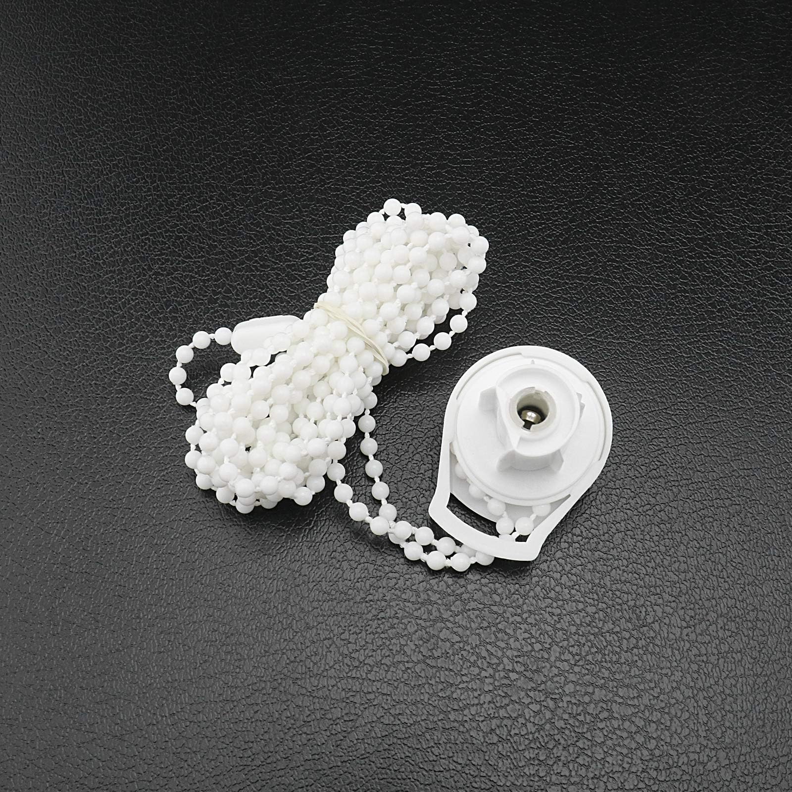 ECSiNG Zestaw naprawczy do rolet 25mm, plastikowa klamra do rolety, złącze do rolety, koraliki, łańcuch, akcesoria do rolet 25mm, biały