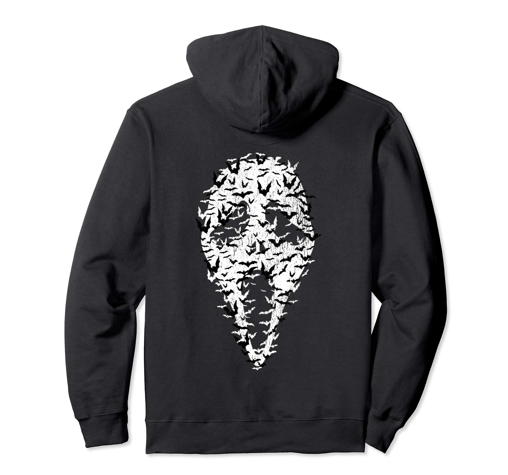 Screaming Bat Ghost Face Horror Halloween Mask Pullover HoodieOEKO-TEX STANDARD 100